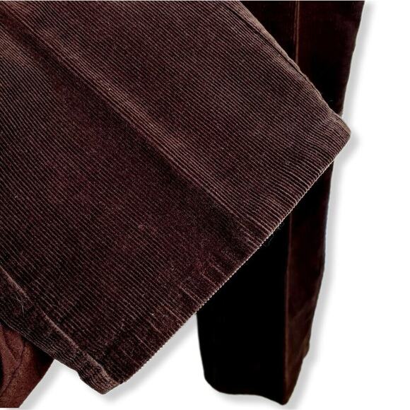 Women 90s Y2K Brown Straight Leg Fine Corduroy Pant 4P Country Fall Cabincore - Picture 7 of 13